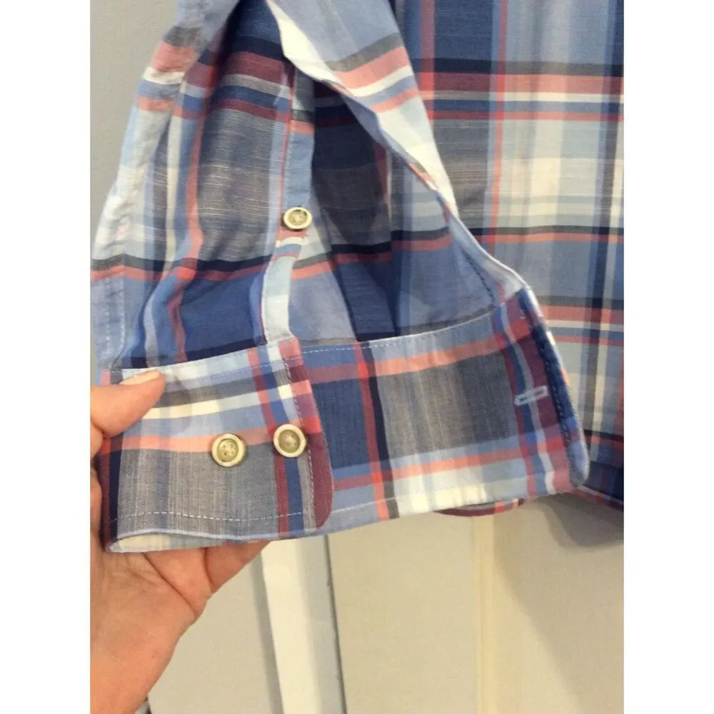 Johnnie O Hangin' Out Mens Fairfield button down 2XL plaid long sleeve VNC